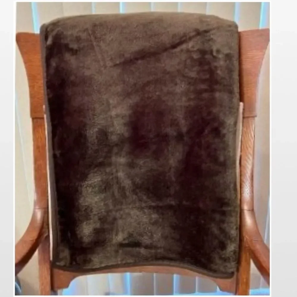 Columbia Fleece Throw Blanket Brown & Green Home